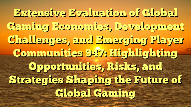 Extensive Evaluation of Global Gaming Economies, Development Challenges, and Emerging Player Communities 947: Highlighting Opportunities, Risks, and Strategies Shaping the Future of Global Gaming